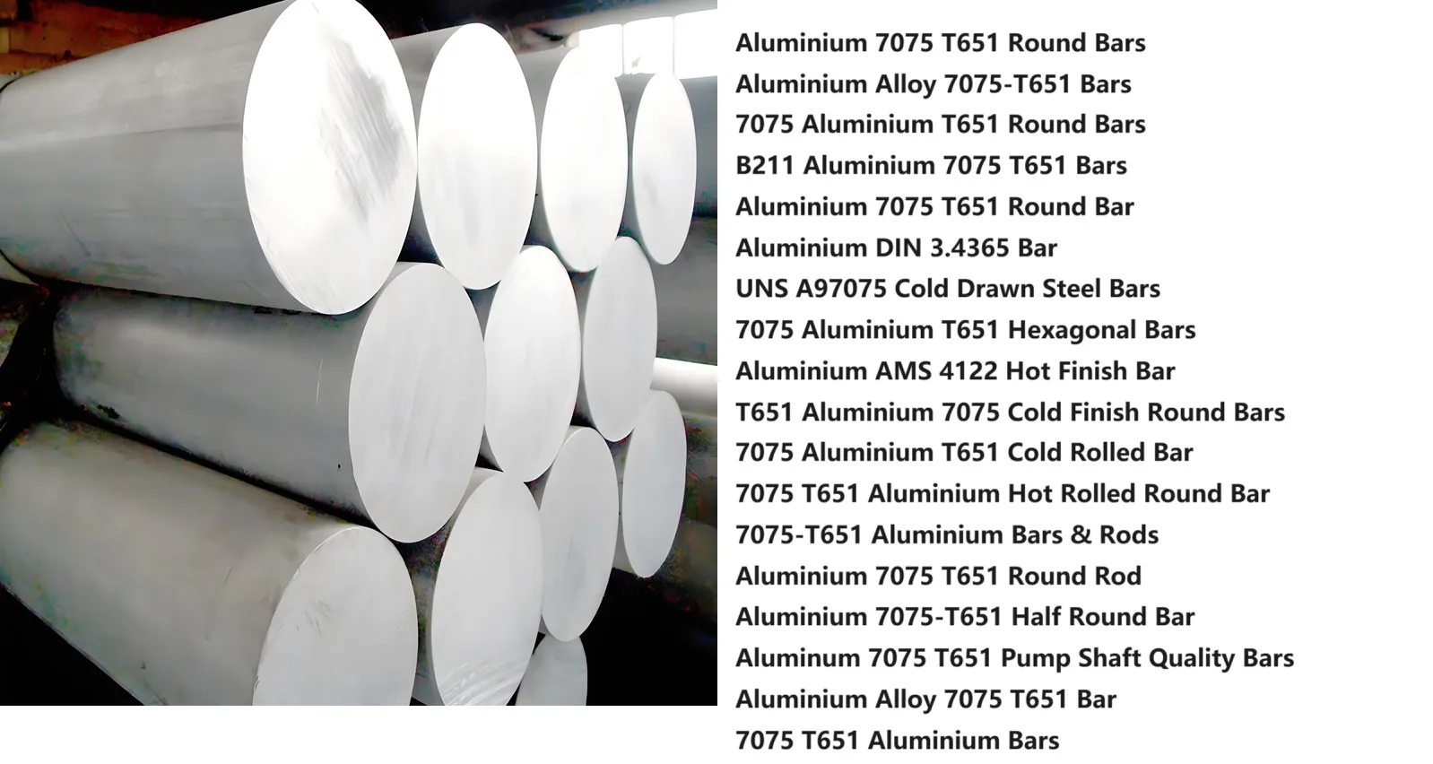 7075 T651 Aluminum round bar 7075 T651 Aluminum round bar