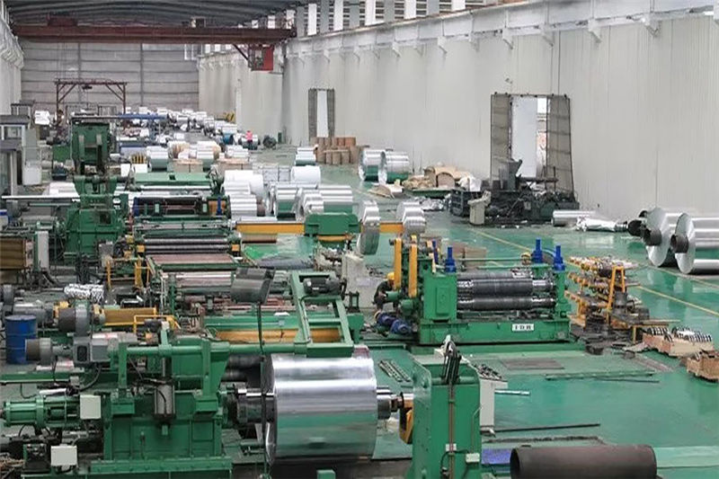 Aluminum coil processing line